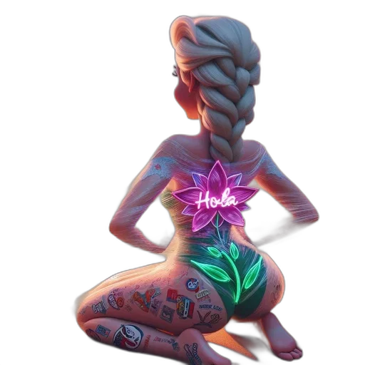 dress, flower, jewelry, staff, concept art, fantasy art, pixel art, 3d render transparent PNG cut-out
