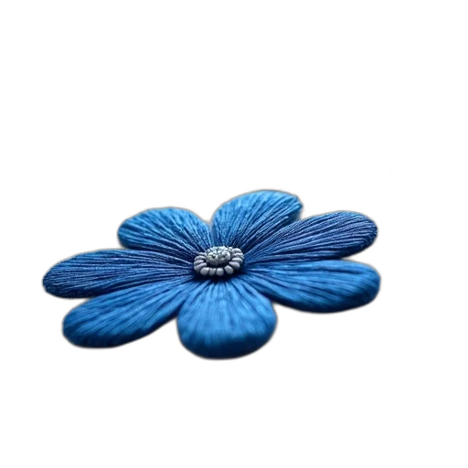 flower, jewelry, crown, hat, 3d render, photorealistic, blue, close-up transparent PNG cut-out