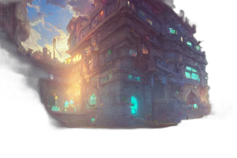 building, crown, bottle, sword transparent PNG cut-out