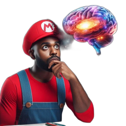 hat, concept art, pixel art, 3d render, comic book art, man, red, cap transparent PNG cut-out