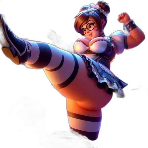 staff, robot, dress, weapon, concept art, 3d render, fantasy art, anime transparent PNG cut-out