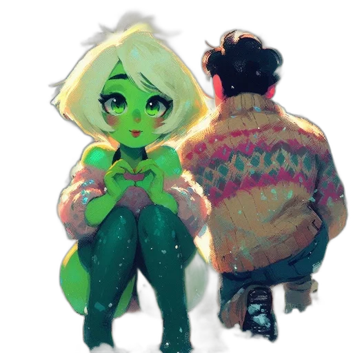 jacket, creature, dress, robot, concept art, watercolor, pixel art, fantasy art transparent PNG cut-out