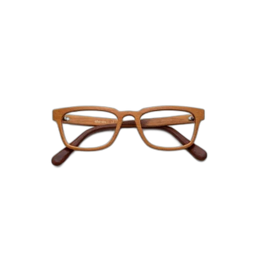 furniture, 3d render, earth tones, pair, wooden, eyeglasses, light, brown transparent PNG cut-out
