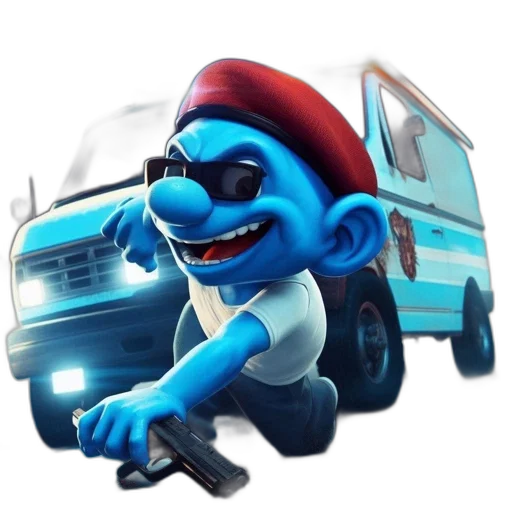 car, staff, concept art, 3d render, cartoon, photorealistic, blue, nighttime transparent PNG cut-out