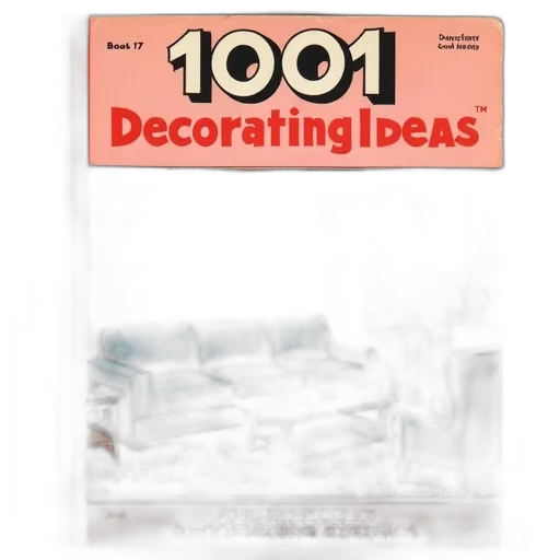 vintage, magazine, cover, titled, 1001, decorating, ideas, red transparent PNG cut-out