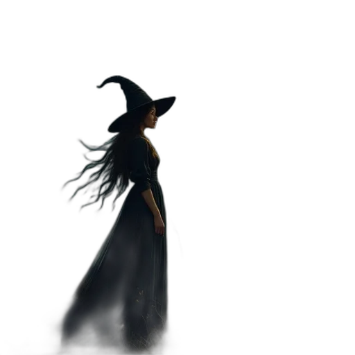 staff, dress, hat, creature transparent PNG cut-out