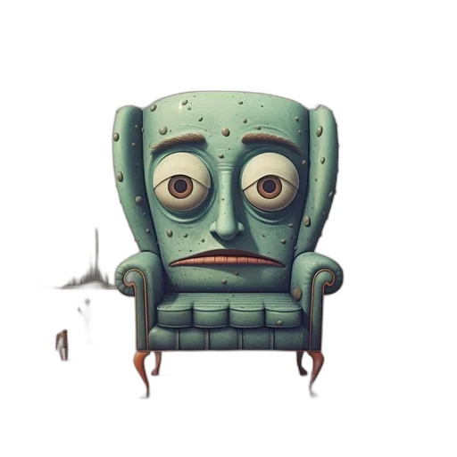 robot, furniture, mask, face, concept art, pixel art, 3d render, fantasy art transparent PNG cut-out