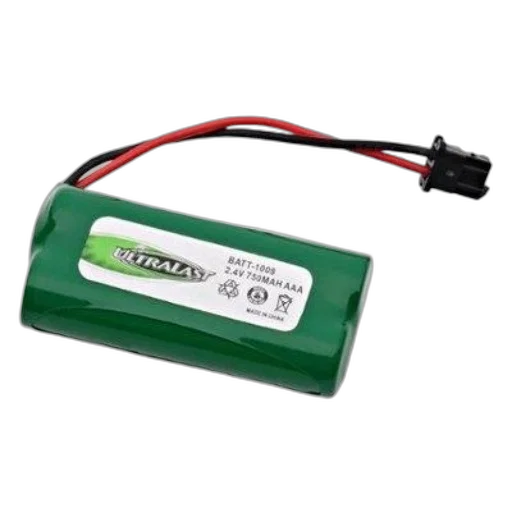 green, rectangular, battery, black, red, wires, attached, labeled transparent PNG cut-out