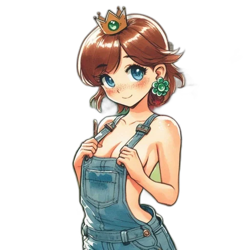 dress, jewelry, staff, flower transparent PNG cut-out