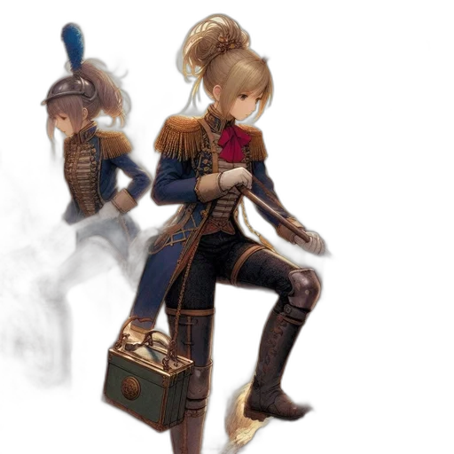 staff, weapon, sword, jacket, concept art, fantasy art, 3d render, pixel art transparent PNG cut-out