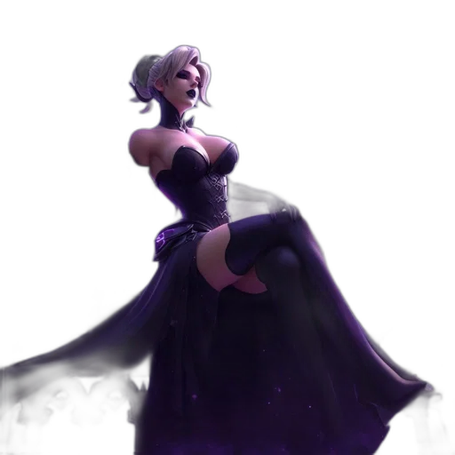 dress, staff, concept art, fantasy art, 3d render, pixel art, dark, monochrome transparent PNG cut-out