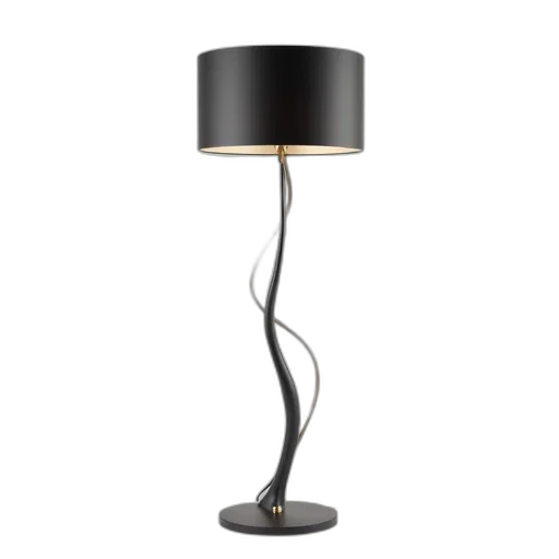 furniture, 3d render, sleek, modern, floor, lamp, black, shade transparent PNG cut-out