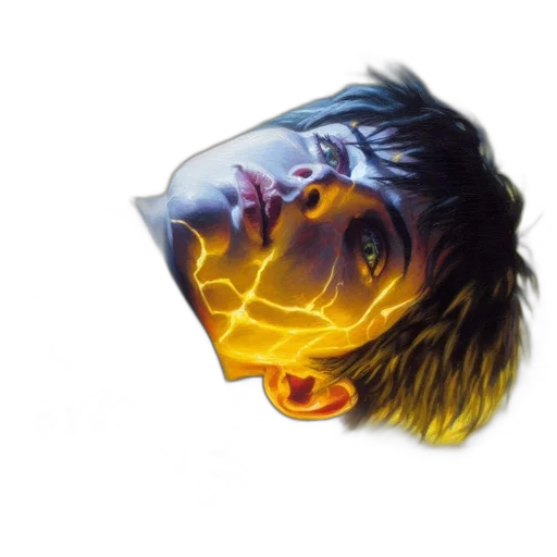 mask, face, hair, jewelry, photorealistic, cyberpunk, concept art, vaporwave transparent PNG cut-out