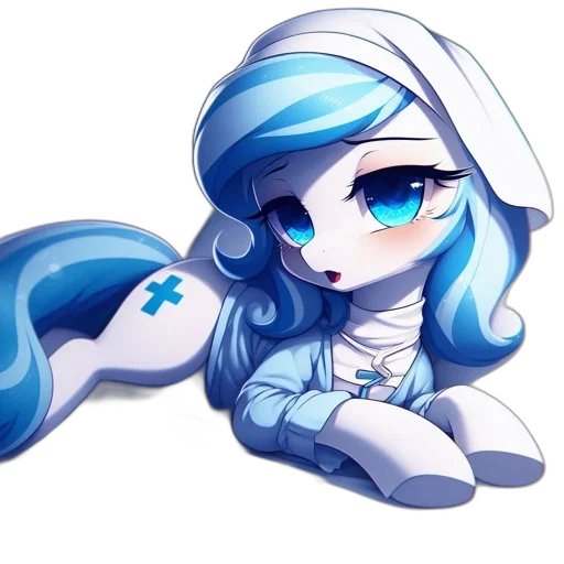 staff, hat, anime, pixel art, fantasy art, cartoon, blue, monochrome transparent PNG cut-out