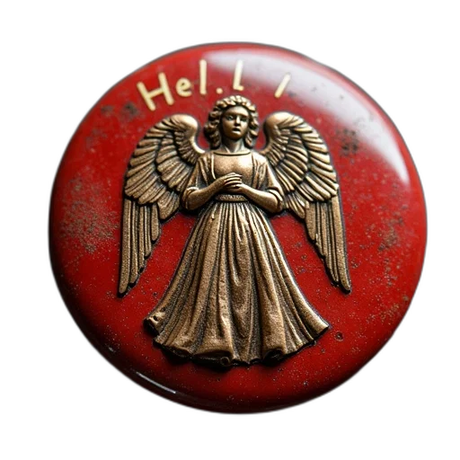 jewelry, art, geek, button, angel, words, hell transparent PNG cut-out