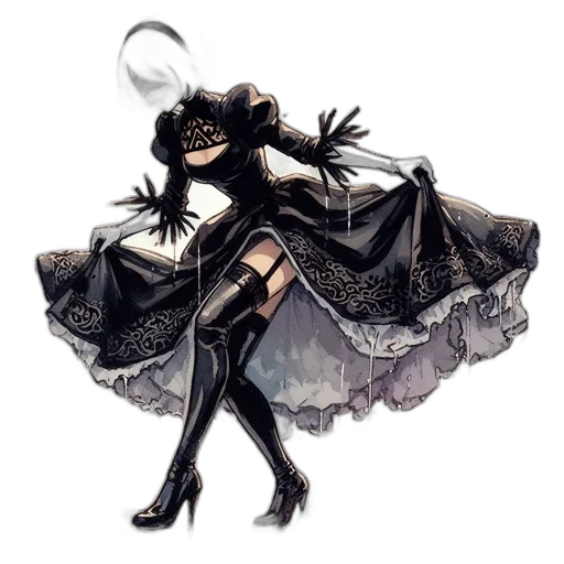 dress, mask, jewelry, staff, concept art, fantasy art, pixel art, watercolor transparent PNG cut-out
