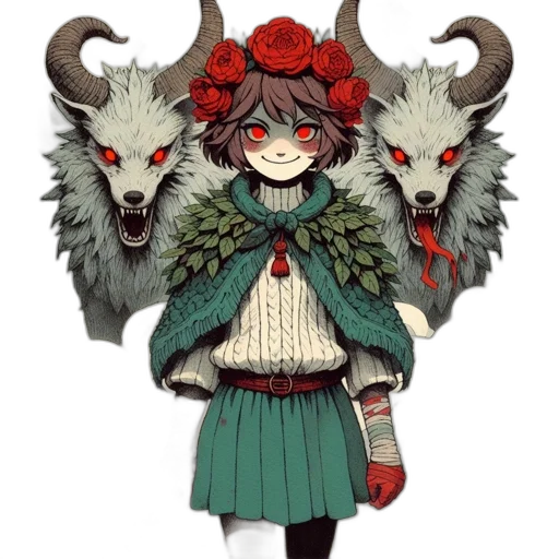 mask, creature, animal, crown, pixel art, concept art, fantasy art, watercolor transparent PNG cut-out