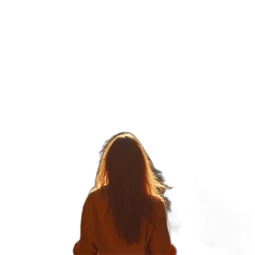 hair, dress, jacket, face transparent PNG cut-out