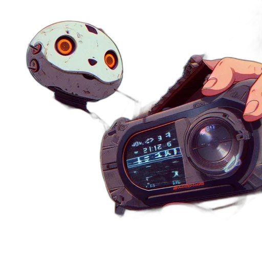 robot, weapon, mask, car, concept art, cyberpunk, vaporwave, watercolor transparent PNG cut-out