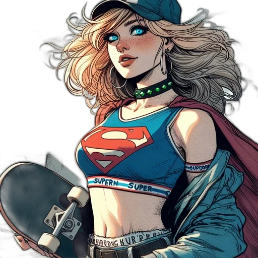 comic book art, concept art, cartoon, fantasy art, female, character, blonde, hair transparent PNG cut-out