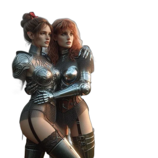 concept art, 3d render, fantasy art, cyberpunk, outer space, fire, neon lights, two transparent PNG cut-out