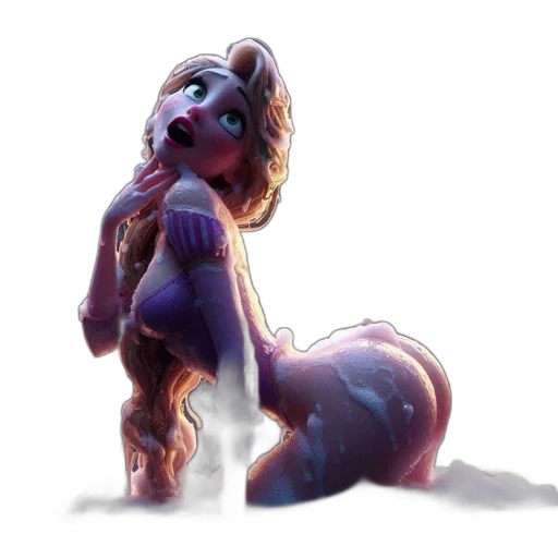 staff, dress, creature, animal, concept art, watercolor, fantasy art, 3d render transparent PNG cut-out