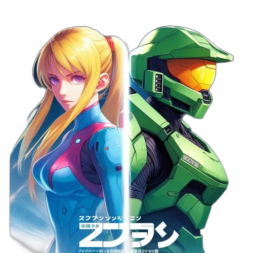 robot, concept art, comic book art, pixel art, anime, green, colorful, two transparent PNG cut-out