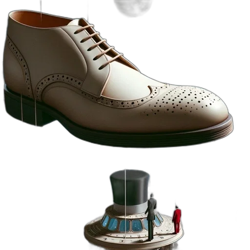 shoes, 3d render, photorealistic, concept art, earth tones, cosmic, backdrop, filled transparent PNG cut-out