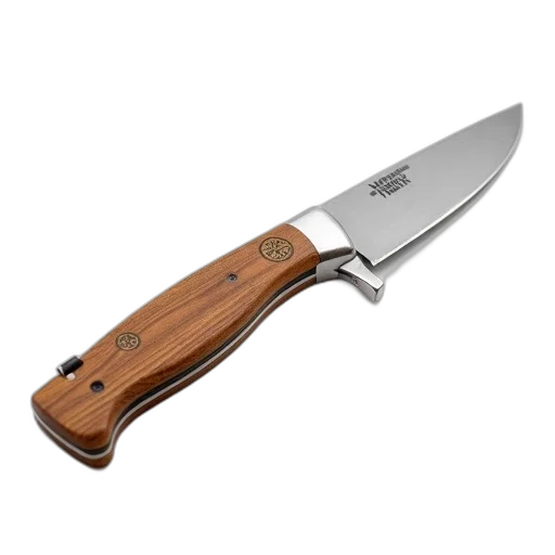 weapon, close-up, image, knife, wooden, handle, featuring, circular transparent PNG cut-out