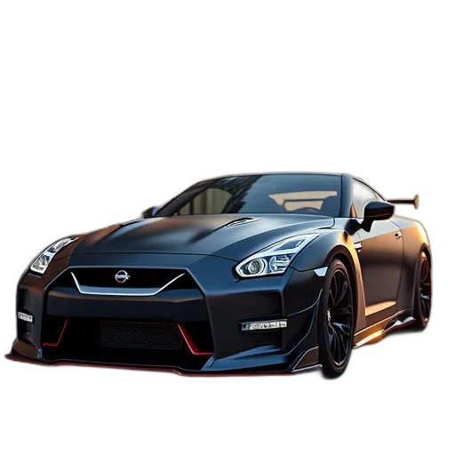 car, weapon, 3d render, photorealistic transparent PNG cut-out