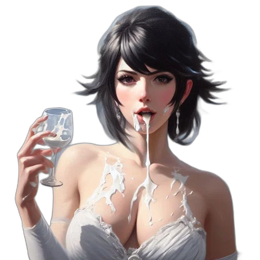 dress, bottle, face, weapon, concept art, fantasy art, photorealistic, pixel art transparent PNG cut-out