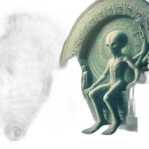 creature, concept art, 3d render, outer space, ancient, civilization, theme, dominates transparent PNG cut-out