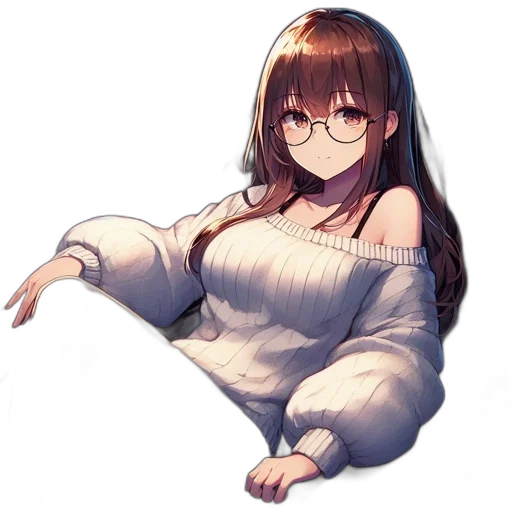 dress, creature, jacket, hair, pixel art, anime, fantasy art, concept art transparent PNG cut-out