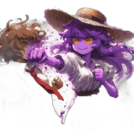 staff, weapon, hat, creature, concept art, fantasy art, pixel art, watercolor transparent PNG cut-out