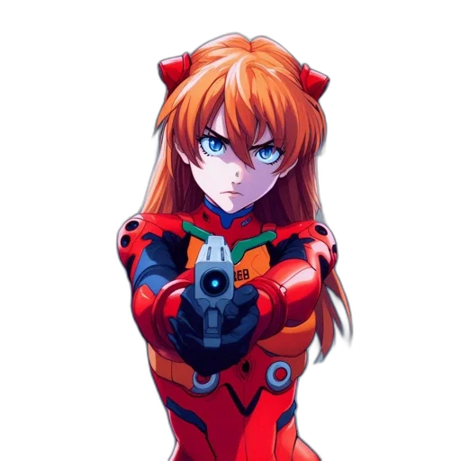 weapon, robot, jacket, staff, anime, pixel art, concept art, comic book art transparent PNG cut-out