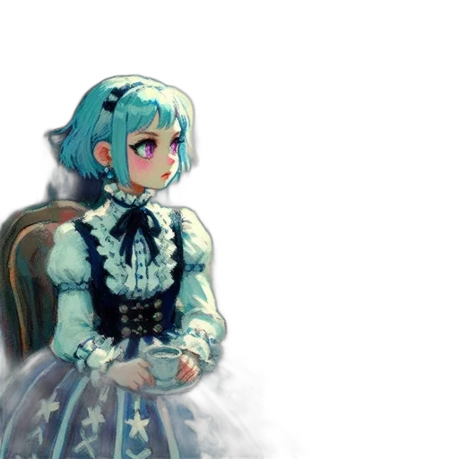 dress, crown, robot, furniture, concept art, pixel art, anime, 3d render transparent PNG cut-out