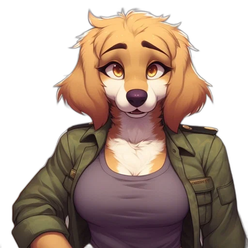 jacket, staff, animal, face, pixel art, watercolor, concept art, anime transparent PNG cut-out