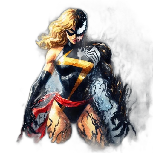 comic book art, concept art, fantasy art, pixel art, female, figure, lightning, bolt transparent PNG cut-out