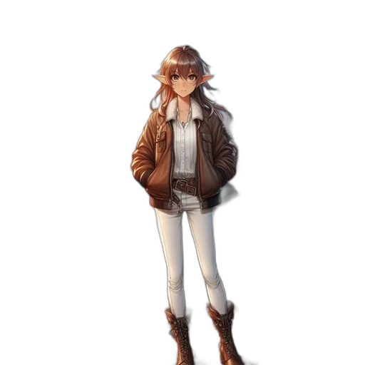 jacket, hat, staff, animal transparent PNG cut-out