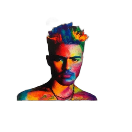 face, jacket, hair, crown, pixel art, watercolor, photorealistic, concept art transparent PNG cut-out