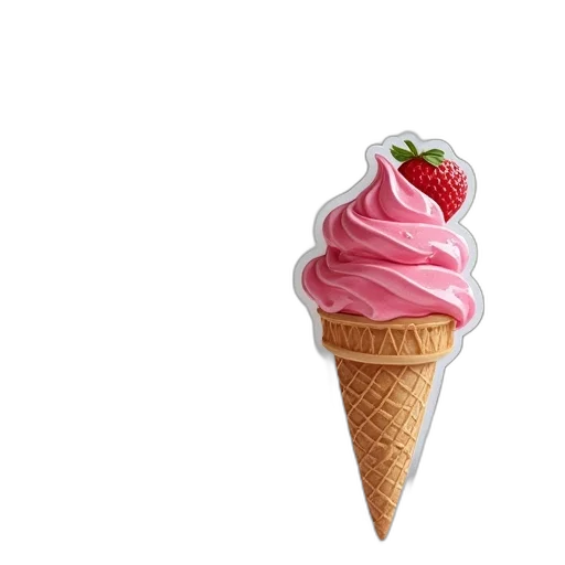 food, hat, umbrella, flower, photorealistic, 3d render, pixel art, vaporwave transparent PNG cut-out