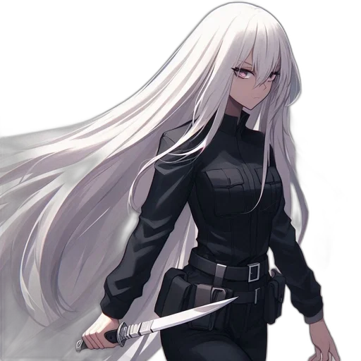 sword, weapon, staff, jacket, anime, concept art, pixel art, fantasy art transparent PNG cut-out