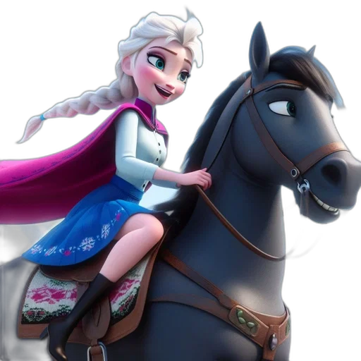 dress, crown, concept art, 3d render, fantasy art, cartoon, snow, young transparent PNG cut-out