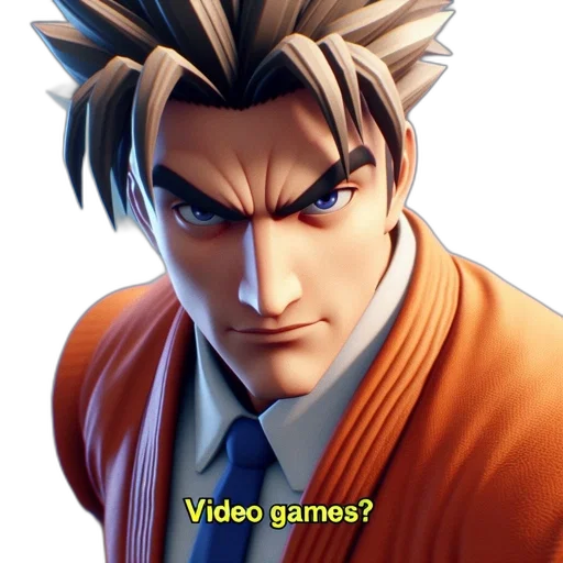 face, 3d render, concept art, anime, comic book art, animated, figure, spiky transparent PNG cut-out