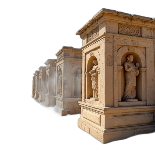 building, furniture, crown, face, 3d render, photorealistic, concept art, city street transparent PNG cut-out