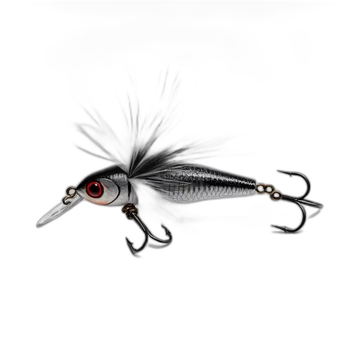 creature, animal, close-up, image, fishing, lure, white, black transparent PNG cut-out