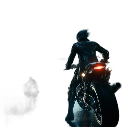 jacket, concept art, comic book art, photorealistic, fire, fog, night, solo transparent PNG cut-out