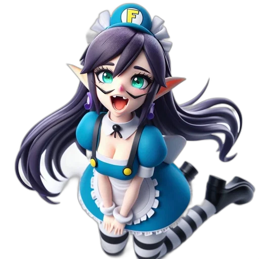 staff, creature, 3d render, concept art, fantasy art, anime, monochrome, animated transparent PNG cut-out