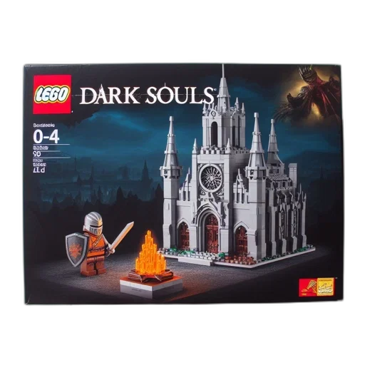 concept art, fire, dark, lego, souls, features, gothic, cathedral transparent PNG cut-out