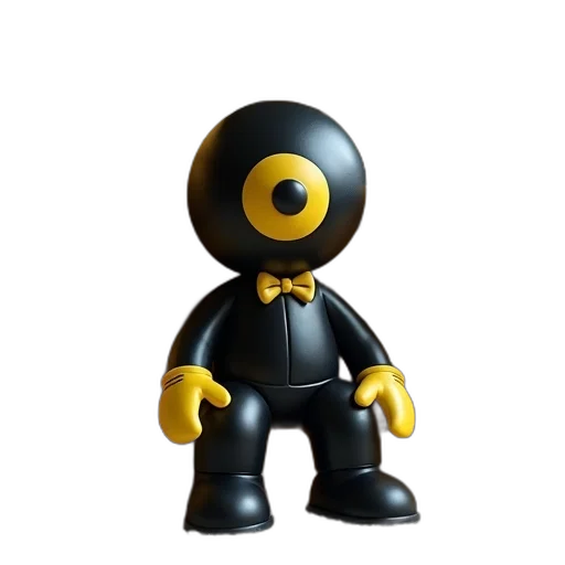 robot, staff, mask, creature, 3d render, concept art, dark, monochrome transparent PNG cut-out
